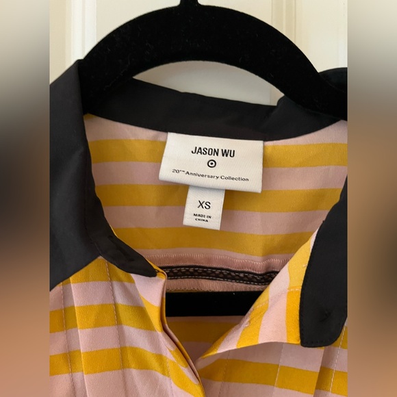 Jason Wu for Target Sleeveless Striped Pleated Dress Pink Black Yellow Size XS - Picture 7 of 7